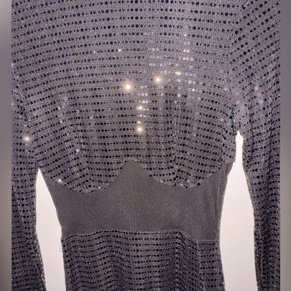 Fashion Nova Irreplaceable Metallic Mini Dress - Black/Copper, Size XS - Picture 4 of 8